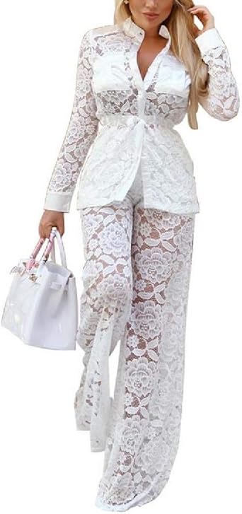 calça comprida de renda