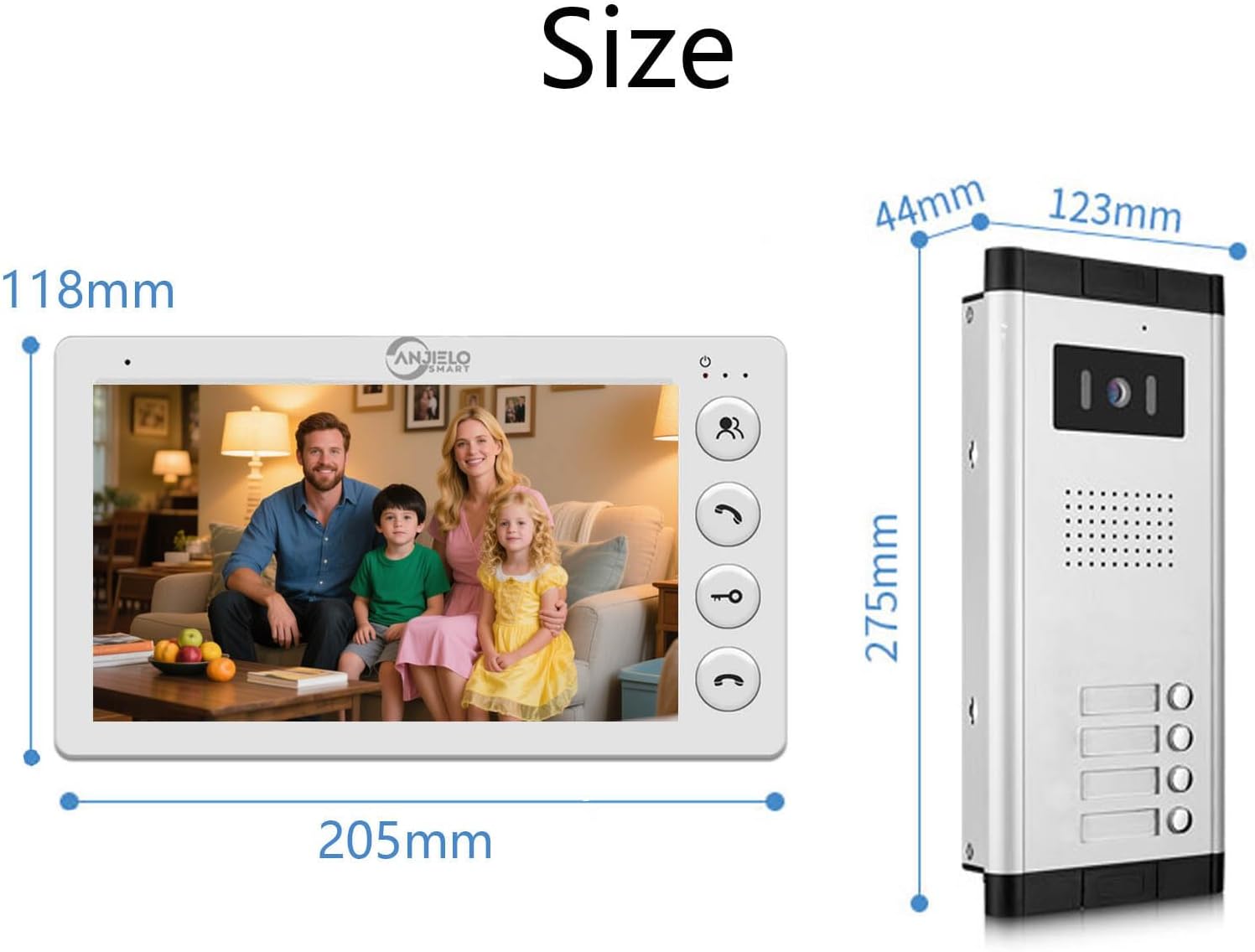 Indoor monitor displaying day and night views