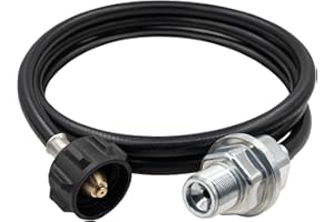 Preruner Propane Fuel Filter F273699 with Hose for Mr Heater Buddy and Big Buddy,Propane Adapter Hose with QCC1/Type1 Adapter Connect 20-45 lb Propane Tanks，CSA Professional Certification, black grey