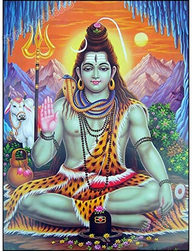 Zxxga 5d Diy Diamantmalerei Bohrer Hinduismus Gott Shiva Bild Kristallmosaik Diamantstickerei Kreuzstichgemalde Quadratischer Diamant 45x55cm Amazon De Kuche Haushalt