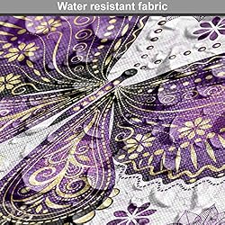 Ambesonne Natural Fabric by The Yard, Butterflies