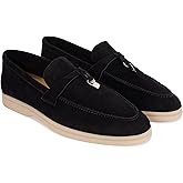 Bruno Liani Women's Summer Stroll Charms Premium Designer Suede Leather Loafers Shoes