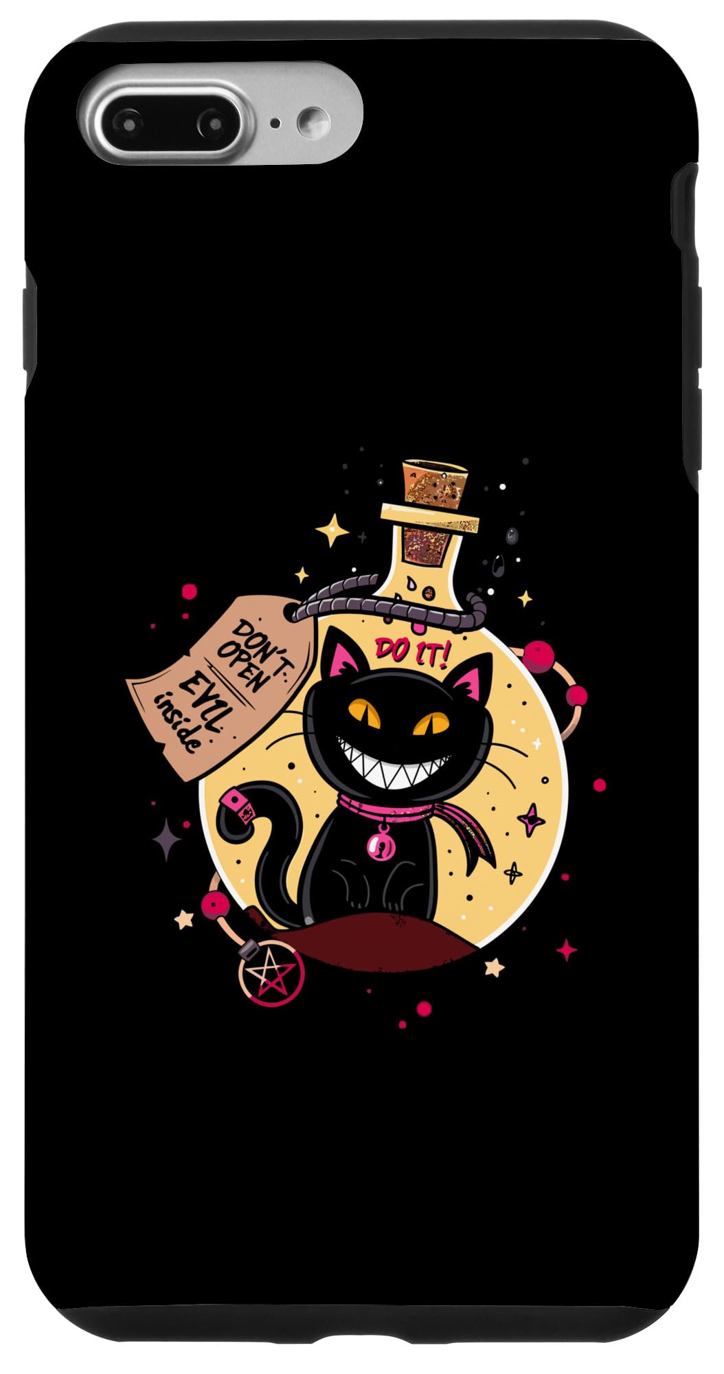 iPhone 7 Plus/8 Plus Evil Inside - Fun Cat in a Potion Bottle Case