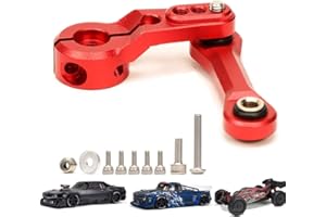 UURCSKY Aluminum 25T Servo Horn & Steering Linkages Tie Rod for Arrma 1/7 Infraction Felony Limitless 1/8 KRATON Notorious Outcast Talion and EXB Cars Upgrades Part,Replace #AR340061 AR330230(Red)