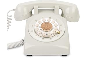 FiayaCom Audio Guest Book Wedding Phone, Preserve Your Special Occasions, Customized Audio Messages, Like Leaving A Voicemail Message, for Wedding, Party, Confession (Art Deco,Fresh-Beige)