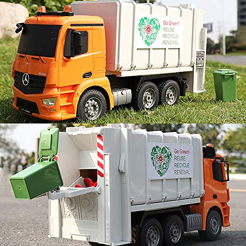 image for DOUBLE E Remote Control Garbage Truck 8 Channel Mercedes-Benz Licensed