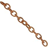 PRETYZOOM Rattan Woven Chain Link Decor Rustic Home Decor Contemporary Coffee Table Centerpiece