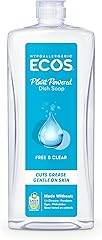 ECOS Dish Soap - Cuts Grease & Food Residue - No Harsh Chemicals - Hypoallergenic for Sensitive Skin - Recyclable - Sustainab