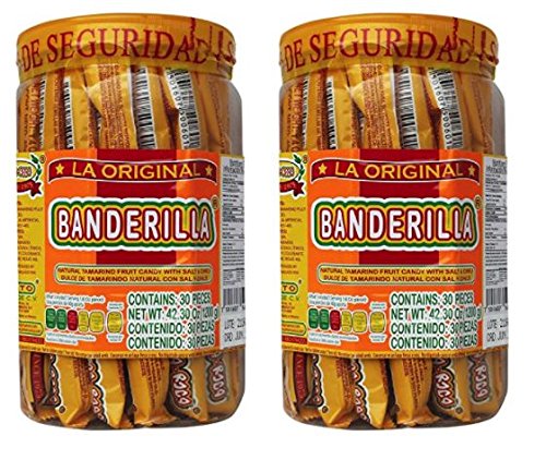 Amazon Com Banderilla Tama Roca Tamarindo Mexican Candy Sticks Contains 30 Pieces Of Spicy Tamarind Candy With Salt And Chili 42 3 Oz Pack Of 2 Grocery Gourmet Food