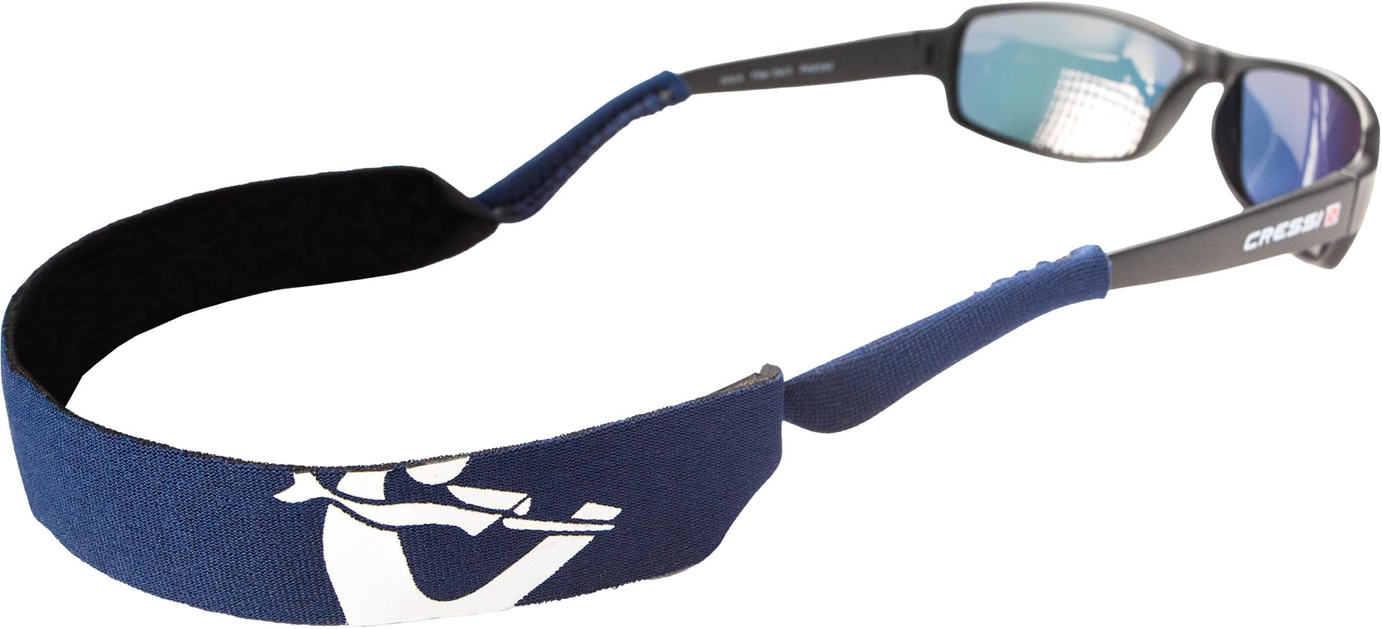 Cressi Eyewear Neo Retainer - Floating Neoprene Strap for Glasses, Blue Navy/White, One Size, Unisex Adult