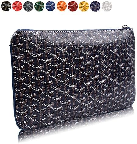Olyly Fashion Pu Clutch Bag, Envelope Clutch Purse for Women, Leather Handbag Clutch (small, navy blue)