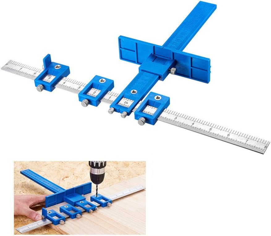 Cabinet Hardware Jig Mounting Template Drill Guide Sleeve Drawer Pull Jigs handle jig Power Tools Drilling Punch Locator Wood Drilling Dowelling Woodworking Kit for Cabinets Knobs and Pulls - - 
