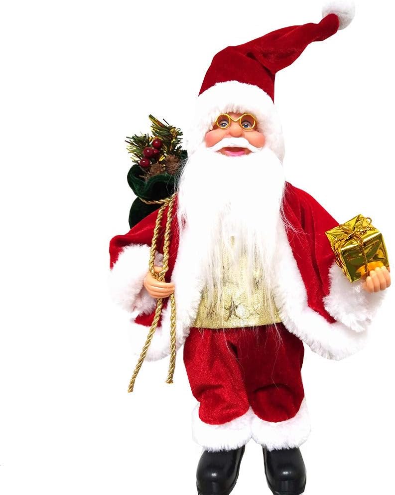 Jaromepower Christmas Toy, Tall Toy Stuffed Animal Santa Clause with red and White hat and Santa