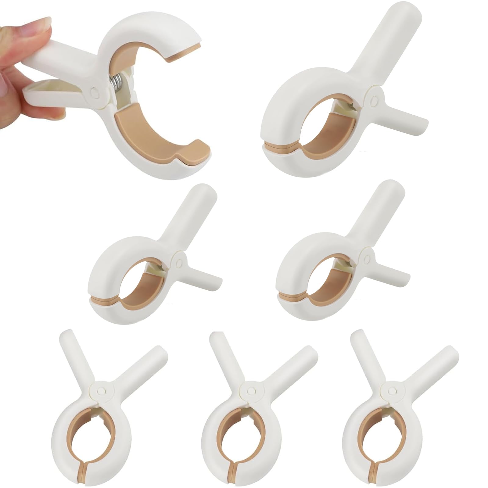 Mount Kumgang Pack of 6 Large Towel Clips, Beach Towel Pegs, Large Clothes Pegs, Extra Large Beach Towel Clips, for Beach, Pool, Daily Laundry, Heavy Bath Towel,Yellow,9.5cm x 6.5cm/3.74 x 2.56in