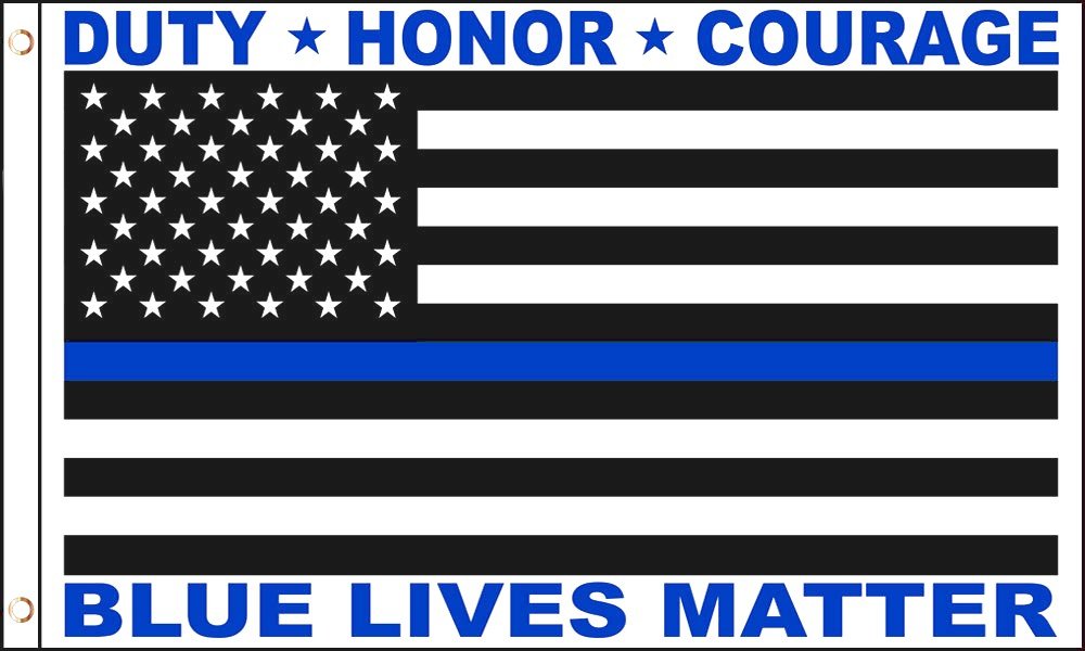 AZ FLAG - Blue Lives Matter Flag - 3x5 Ft - 100D Polyester Stop The Violence Banner with Two Metal Grommets - Fade Resistant - Vivid Colors - 3' x 5' Feet - 150x90 Cm