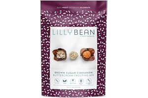 LillyBean Gluten Free Cinnamon Buttercream Frosting Mix with No Artificial Colors - Dairy and Soy Free, Vegan Icing for Decorating Cakes, Cupcakes, Cookies - 12 oz