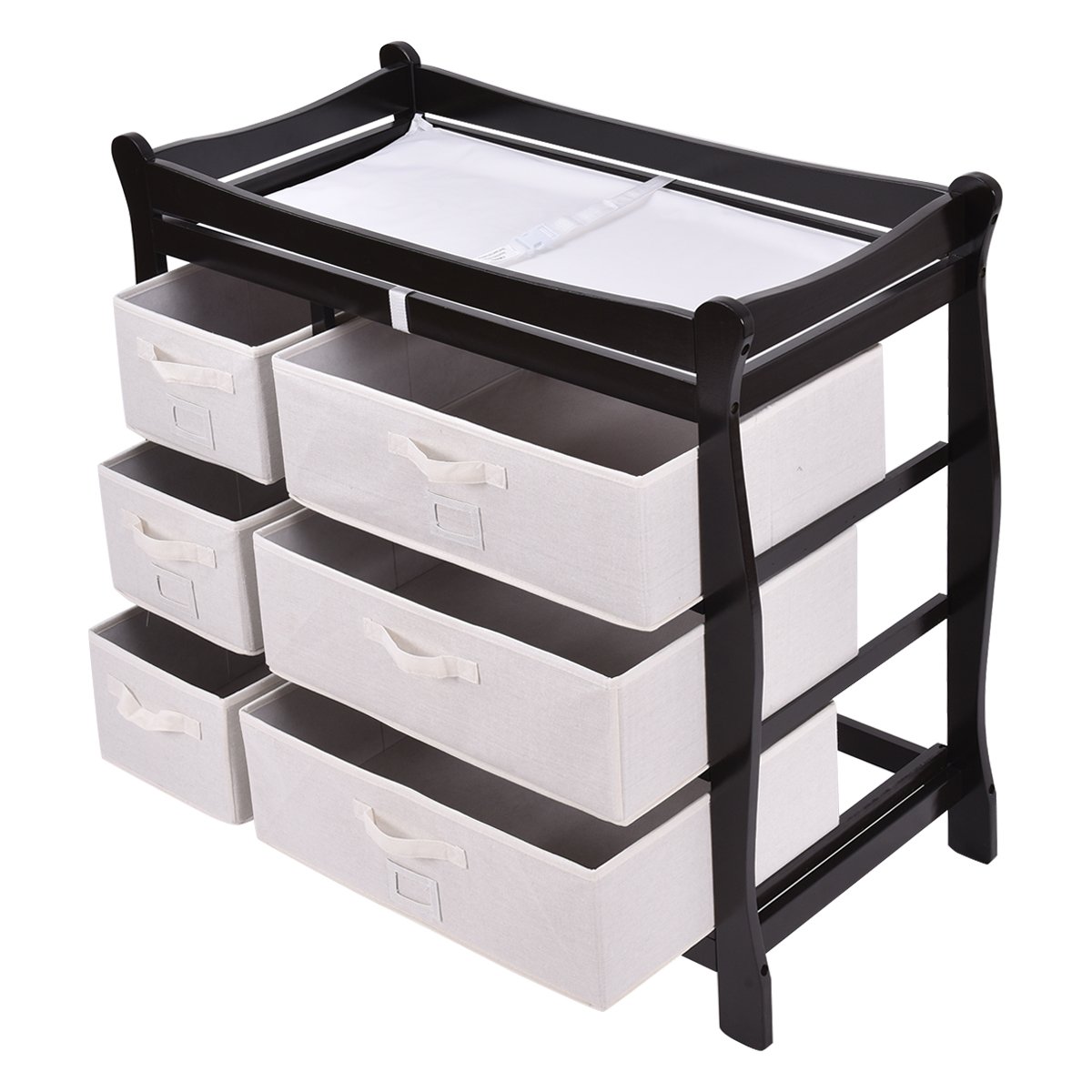 Costzon Baby Changing Table Infant Diaper Nursery Station w/6 Basket