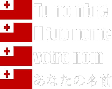 JINTORA -Tonga- Fuente Blanca - Pegatina Vinilo Impreso para Coche ...