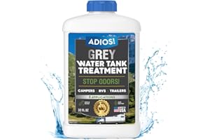 ADIOS! RV Grey Water Tank Treatment and Cleaner, Enzyme Deodorizer for Sink Drains for Camper Gray Tanks