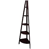 Casual Home 5-Shelf Corner Ladder Bookcase