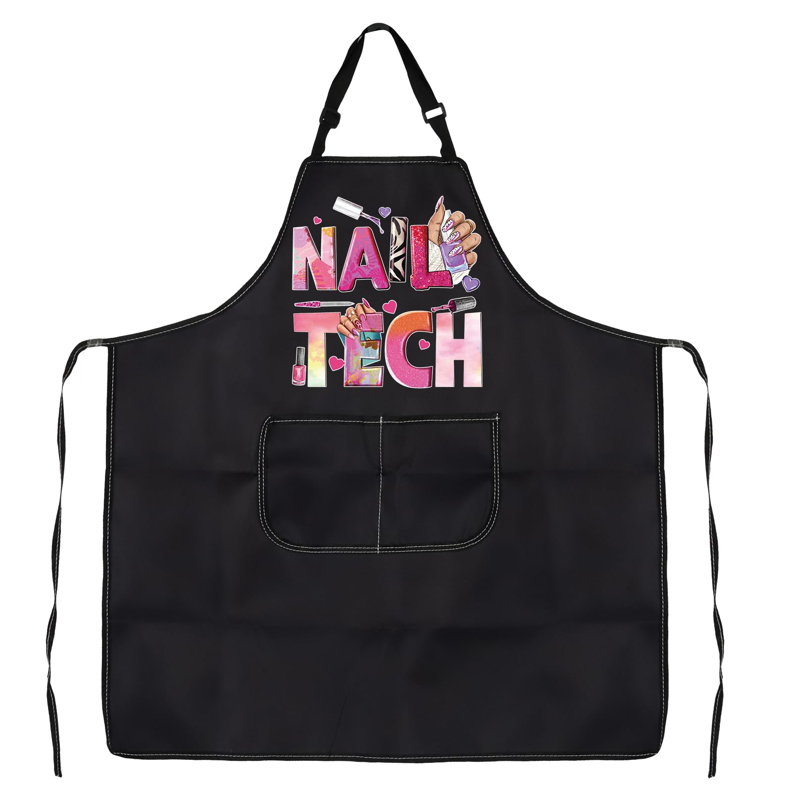 LEVLO Nail Tech Apron With Pockets - Salon Gift - Waterproof, Adjustable