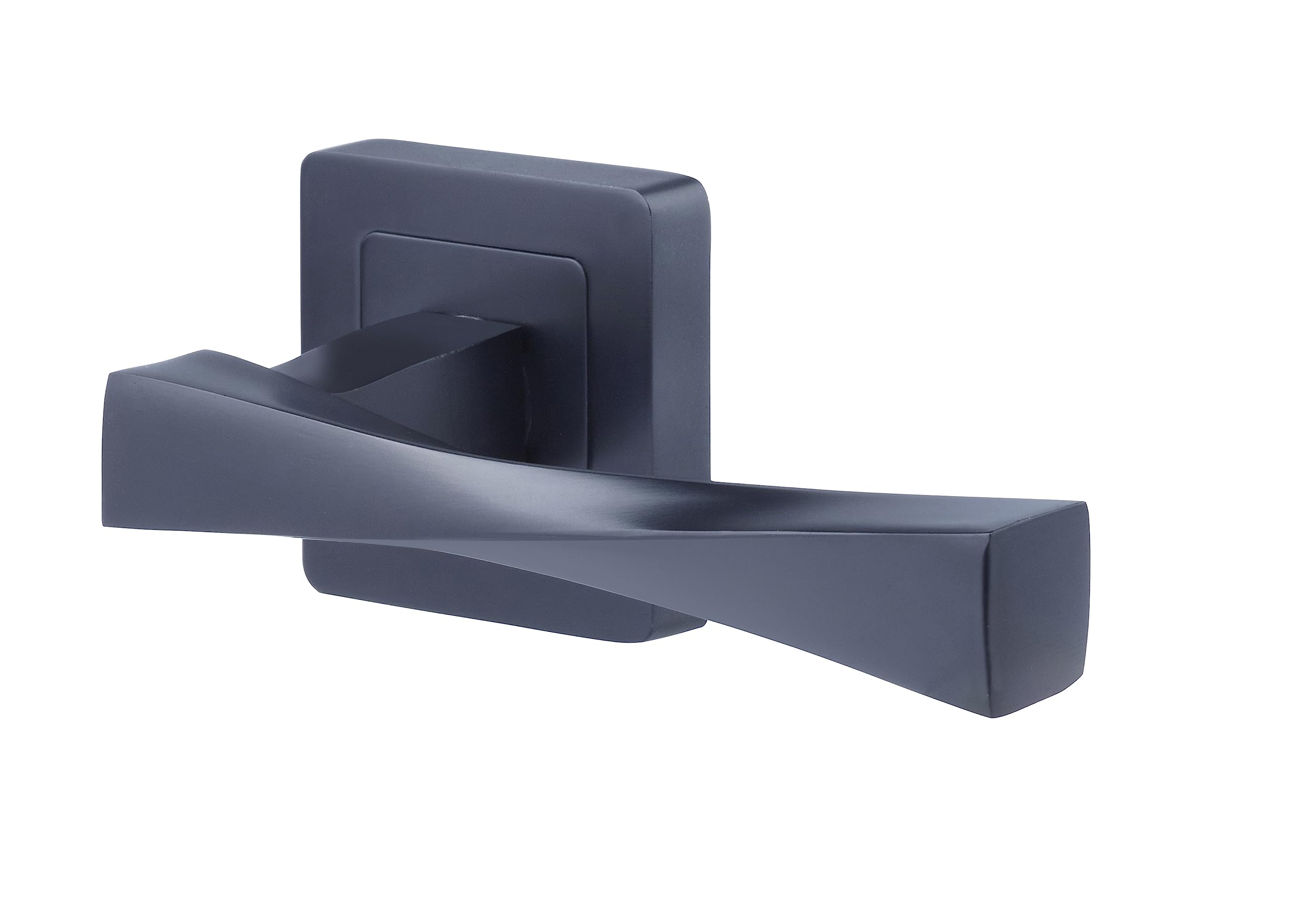 Yale Verona Black Door Handle 35-ZR-8x8-A001-WC-56-11, Stylish Modern Design for Bathroom WC, Thumbturn Cylinder Locking Set, All Fixtures Supplied