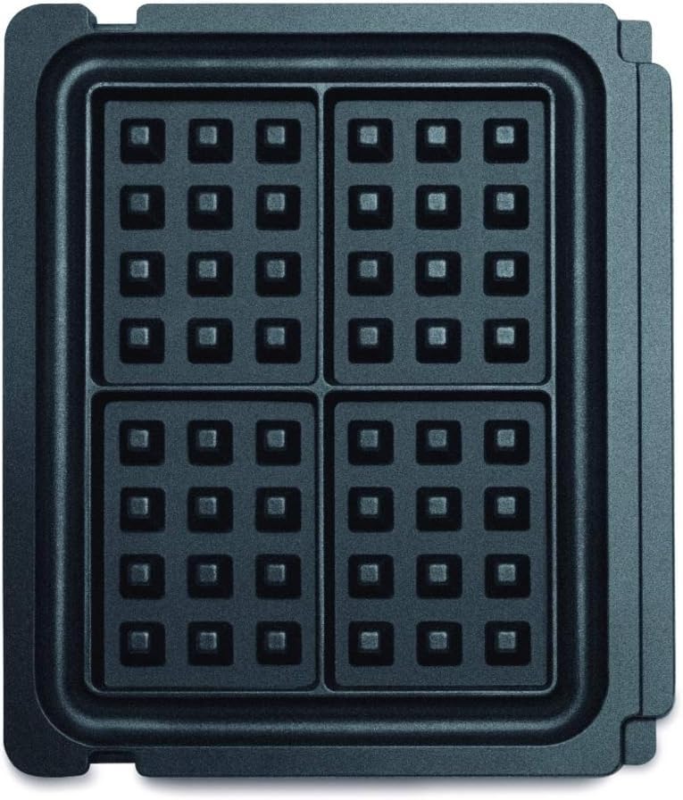 Sage - The No-mess Waffle Plates - Quick Release Non-Stick Waffle Plates for The BBQ & Press Grill SGR700, Black
