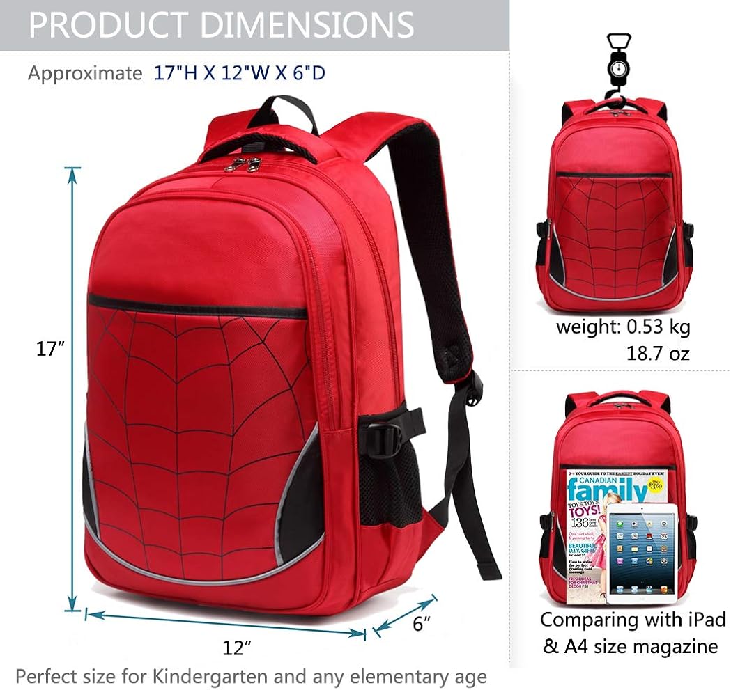 backpack size for kindergarten