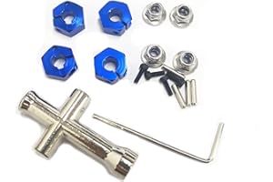 Fyfracing for Hyper Go RC Car Parts 16440 12mm Wheel Hex Pins, for MEW4 Evmore Jetwood H16BM H16GT H14bm MJX Hyper Go 1/16 1/14 Rc Car Upgrade Accessories（6mm Thickness）