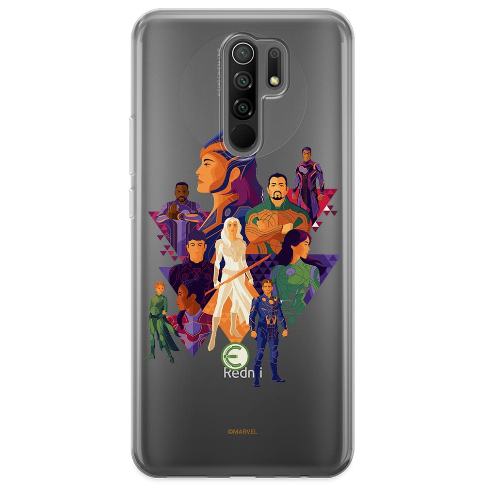 ERT GROUP mobile phone case for Xiaomi REDMI 9 original and officially Licensed Marvel pattern Eternals 007 optimally adapted to the shape of the mobile phone, partially transparent