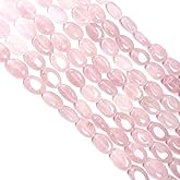 2 Strands Natural Stones, Egg Shape Rose Quartz Stone Loose Beads 10X15mm 15 inches for Jewelry Making