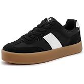 Rihero Platform Sneakers for Women Comfortable Fashion Retro Sneakers Casual Non-Slip Tennis Walking Shoes