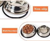 Ycnpeatt 3 Piece Stainless Steel Cat Bowls Non Slip Anti Spill view 3
