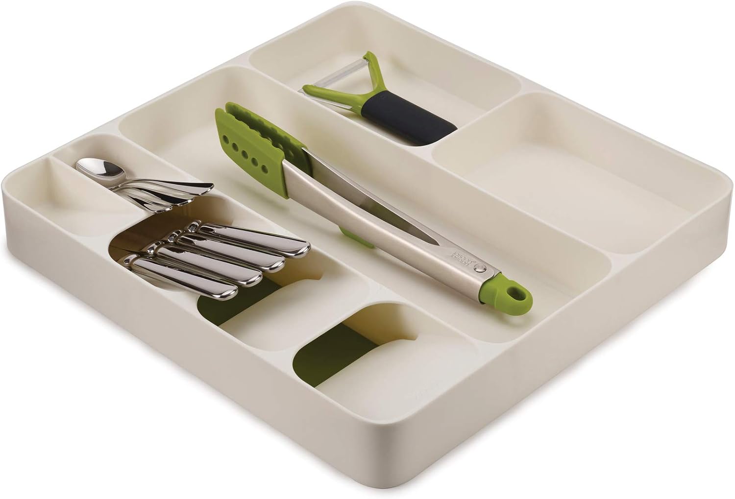 Joseph Joseph DrawerStore Cutlery, Kitchen Utensils and Cooking Utensil Gadget Accessories Organiser, in drawer storage - White - Image 3