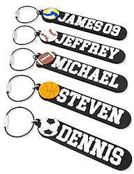 SODWINCO Personalized Sports Keychain – Custom