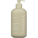 Vitasana Hydrating Hand & Body Lotion, 16 oz – Fragrance‑Free, 99% Plant‑Derived with 2% Colloidal Oatmeal, EWG Verified, Hypoallergenic, Paraben‑Free, Sulfate‑Free, Cruelty‑Free