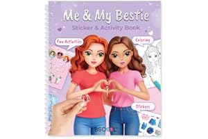 BSCOOL Me and My Bestie - Sticker Dress Up, Drawing, Coloring and Fun Activity for Girls Ages 5 and Up. Creative Fashion Design for Betfriends. Christmas Gift for Girls