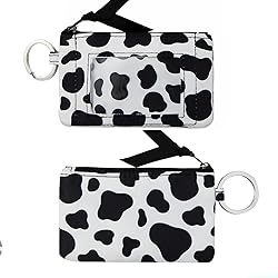 AZUZAOHA Women's Lanyard with Wallet Zipper ID Case