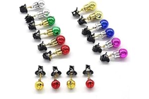 Christmas Beard Lights 12PCS Set Beard Baubles Colorful Ornaments Funny Holiday Decorations Accessories for Men Xmas Party No