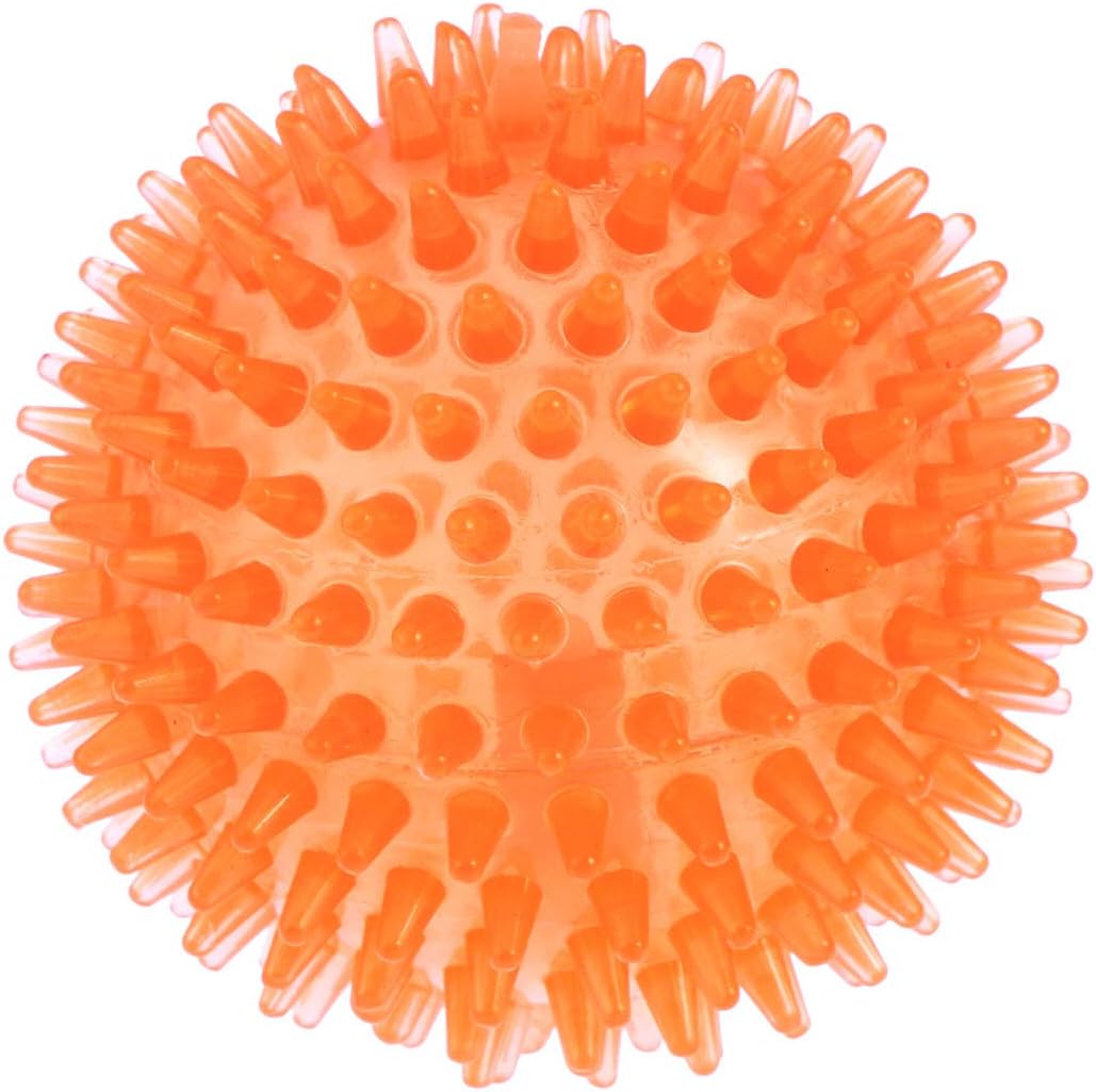 POPETPOP 8cm Dog spike ball dog indestructible ball squeaker ball for