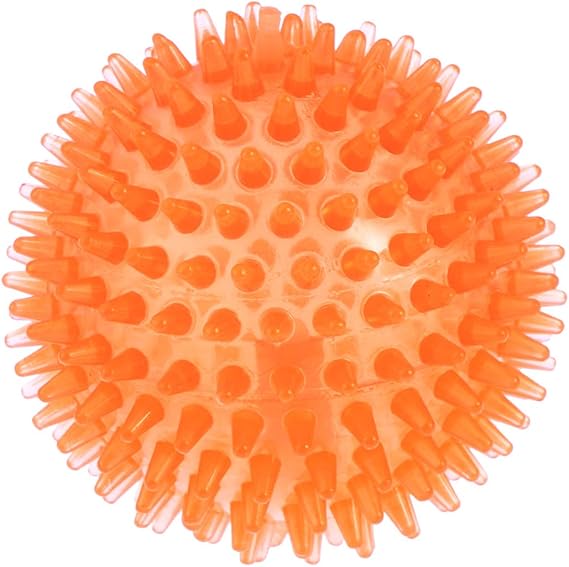 POPETPOP 8cm Dog spike ball dog indestructible ball squeaker ball for