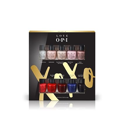 OPI Nail Lacquer 10er Mini Pack Set mit 10 x Nail Lacquer Mini 3,75 ml in verschiedenen Farbnuancen
