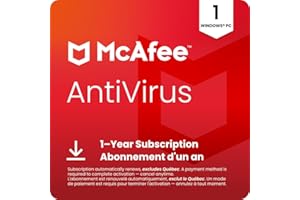 McAfee AntiVirus Protection 2026 Ready | 1 PC (Windows)| Cybersecurity software includes Antivirus Protection, Internet Secur