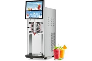 GSEICE Slushie Machine ETL Sanitation, 3.2 Gals Slushy Machine 18-Minute First Batch, Slushie Machine Commercial for Bars, Restaurants, Pool Parties, Slush Trucks