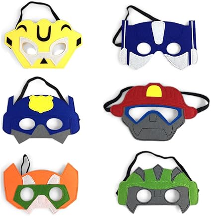 Amazon Com Rescue Bots Felt Masks For Birthday Party Favors And