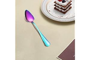 Rainbow Grapefruit Spoons, 6.5in Stainless Steel Grapefruit Spoon, Grapefruit Utensil, Serrated Edges Spoon, Dishwasher Safe
