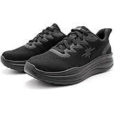 Laforst Men's Slip-Resistant Work Sneakers – Lightweight, Breathable Non-Slip Shoes with Bungee Laces for Kitchen, Restaurant, Nursing, and Everyday Use