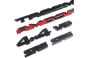 POSPICE Blackout Emblem Overlays 6Pcs Compatible with Tacoma 2016 2017 2018 2019 2020 2021 2022 2023 ABS Plastic Badge Emblems Overlay 240903 with Strong Adhesive Matte Black