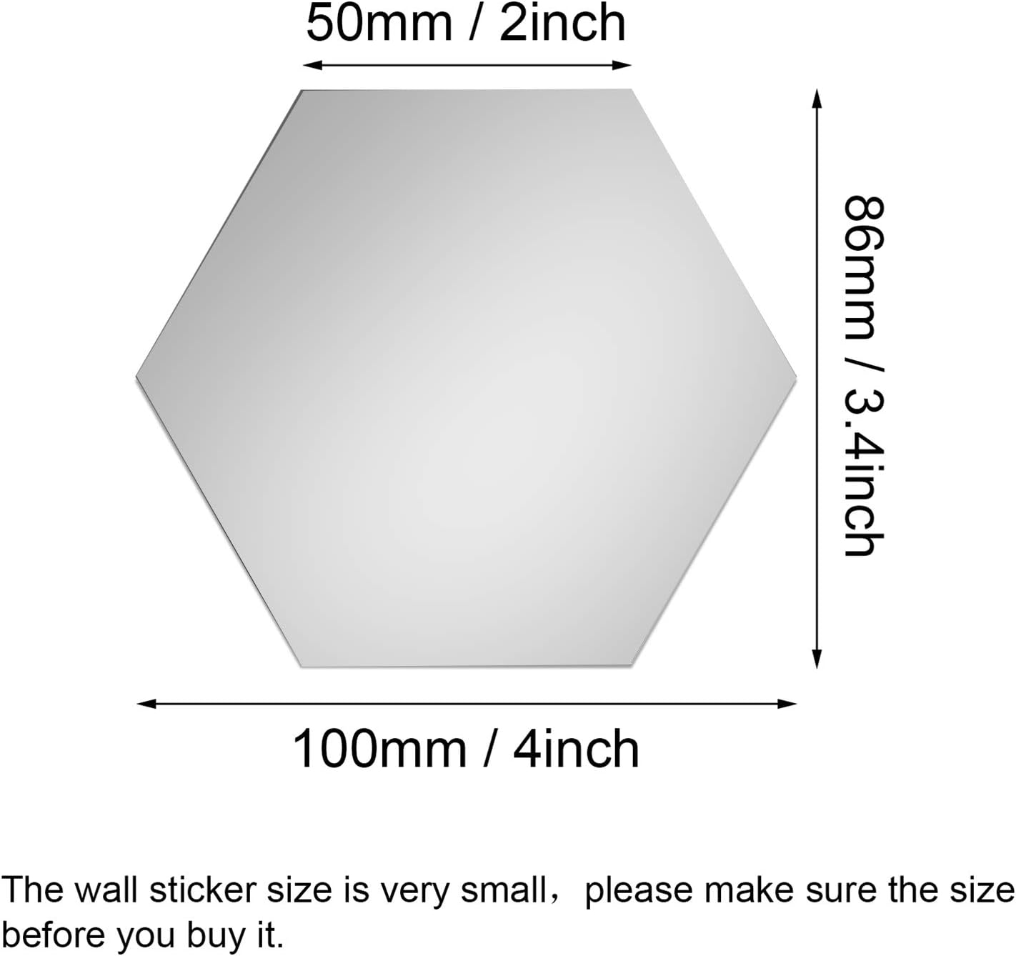 32 Pieces Removable Acrylic Mirror Setting Wall Sticker Decal for Home Living Room Bedroom Decor (10 x 8.6 x 5 cm) - - 