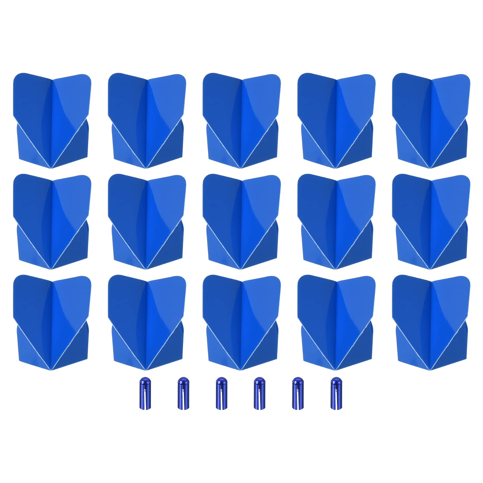 PATIKIL Dart Flights & Accessories, 15 Sets Darts Flights & 6 Flights Protectors Darts Accessories Kit for Soft Tip Steel Tip, Blue